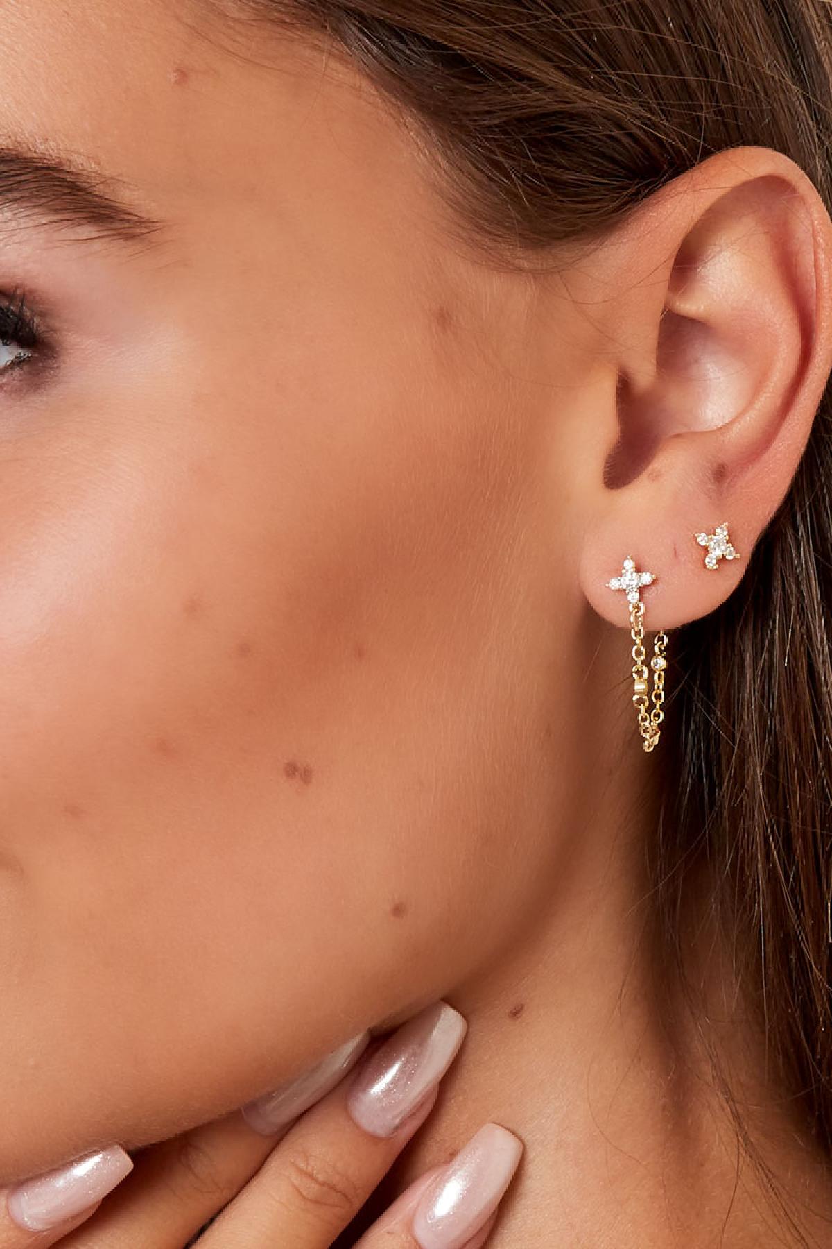 Ohrstecker Stern - Kollektion Sparkle Goldfarbe Kupfer