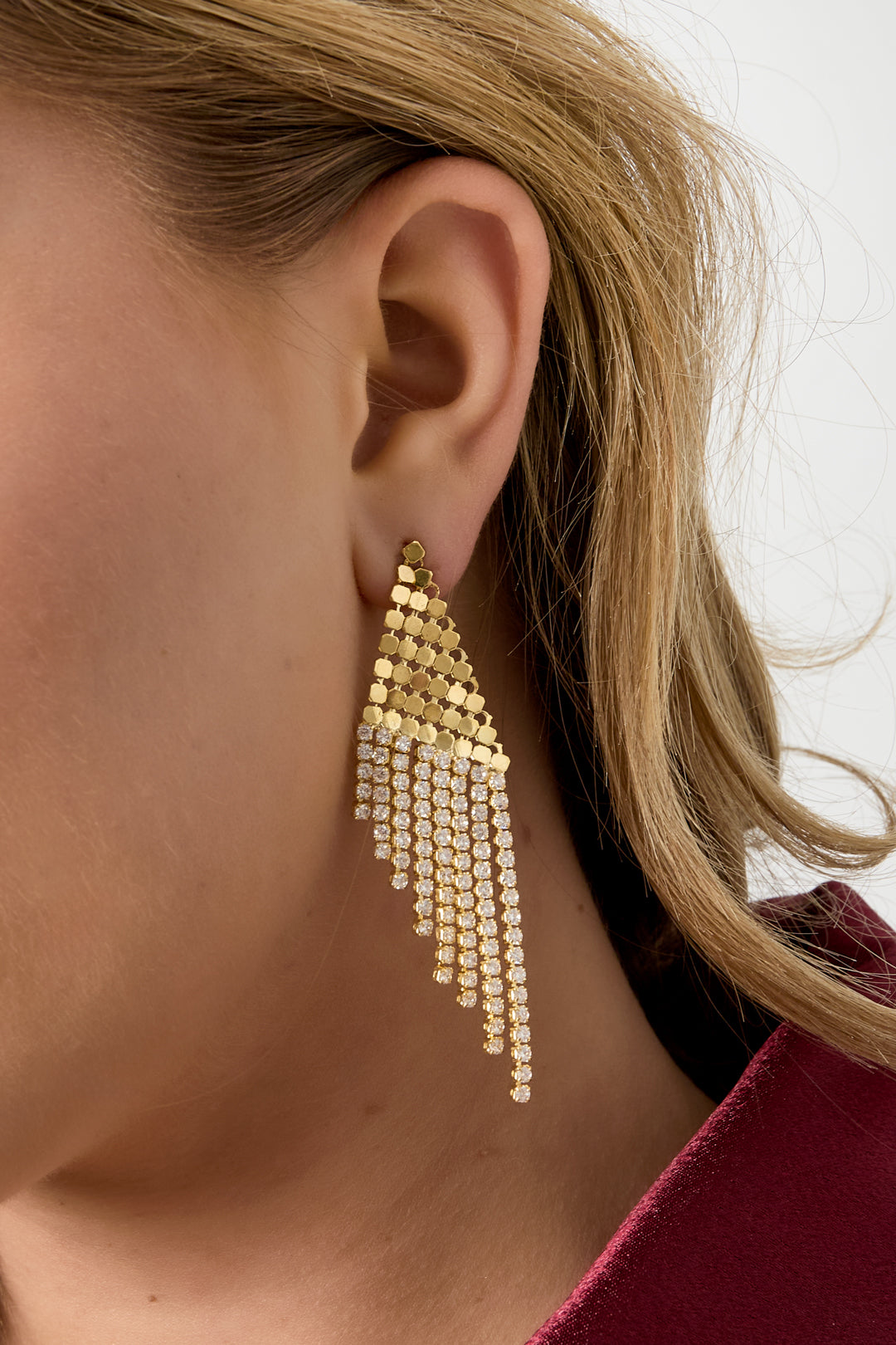 Kupfer-Ohrhänger, geometrisch, lässig, Weihnachten, einfache Serie, Damenschmuck