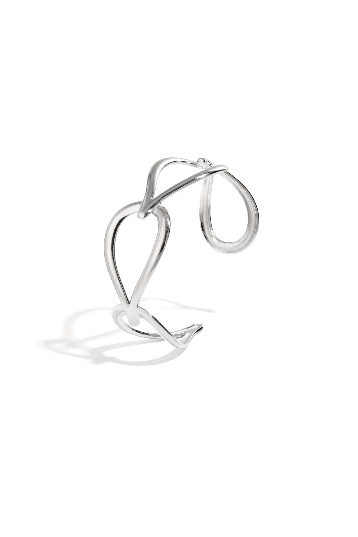 Armreifen aus Edelstahl, unregelmäßige Form, lässige, schlichte Serie, Damenschmuck