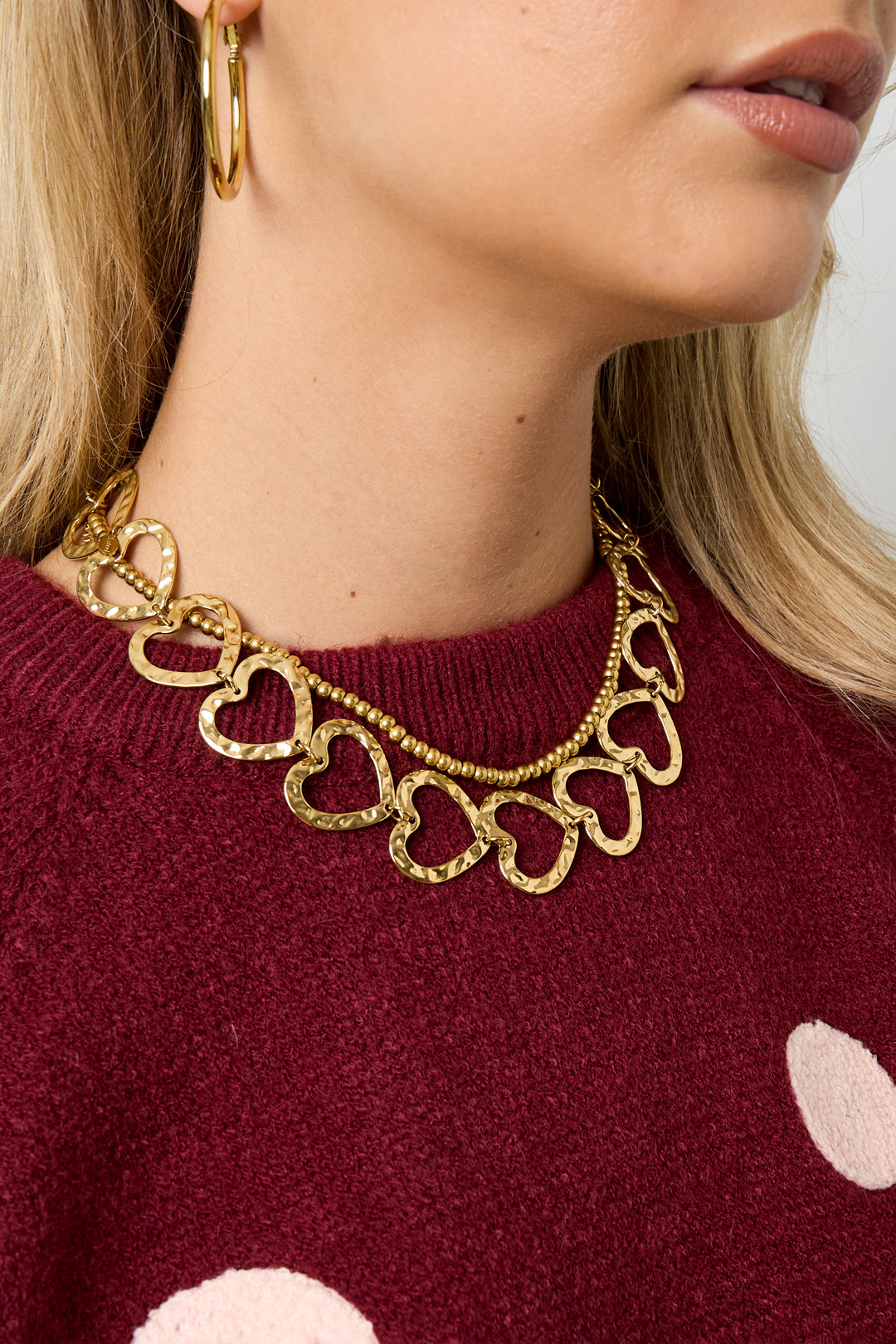 Edelstahl Kette Halsketten Herz Casual Täglich Einfache Serie frauen schmuck