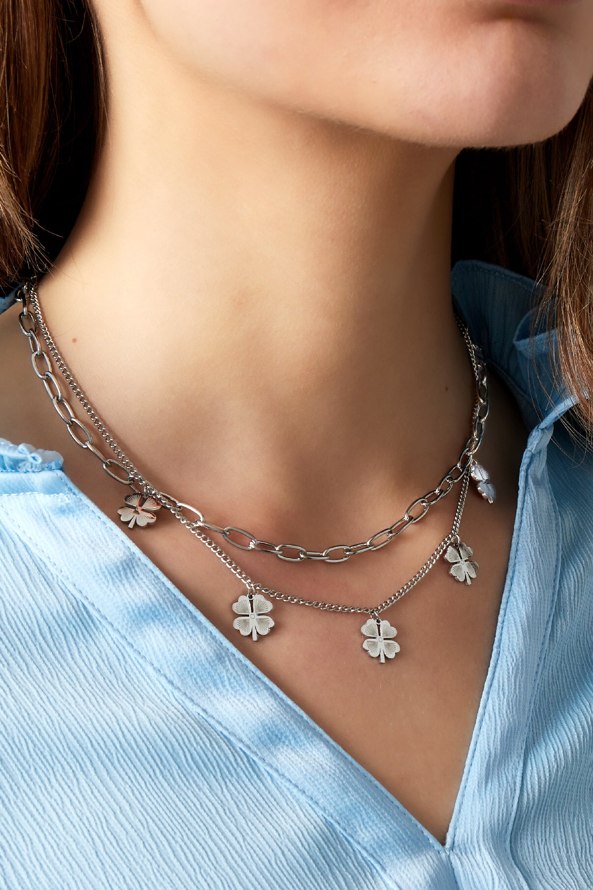 Mehrreihige Glückskette - Goldfarben