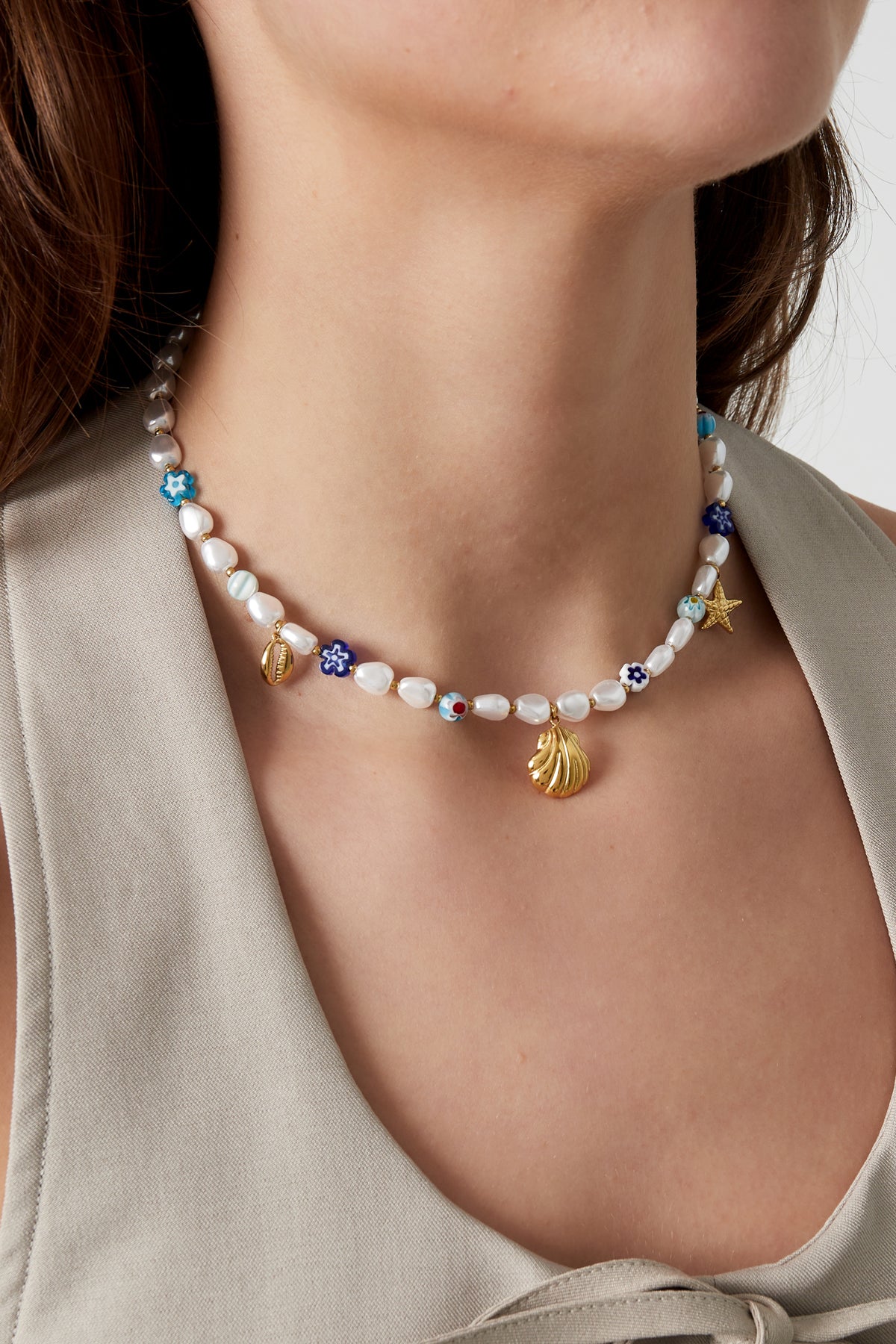 Kette extra Meeresleben - Blaugoldfarben