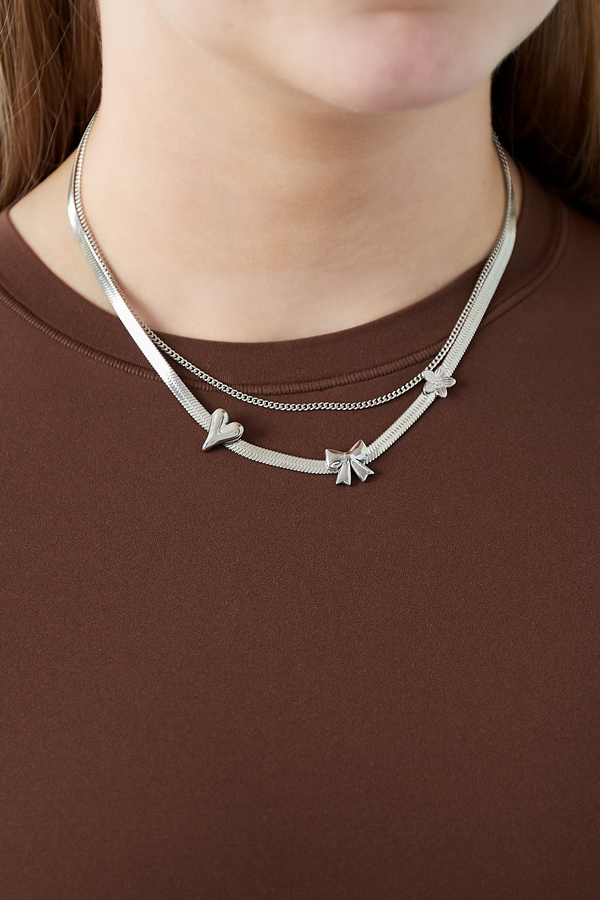 Sommerliebe-Halskette – Silberfarben