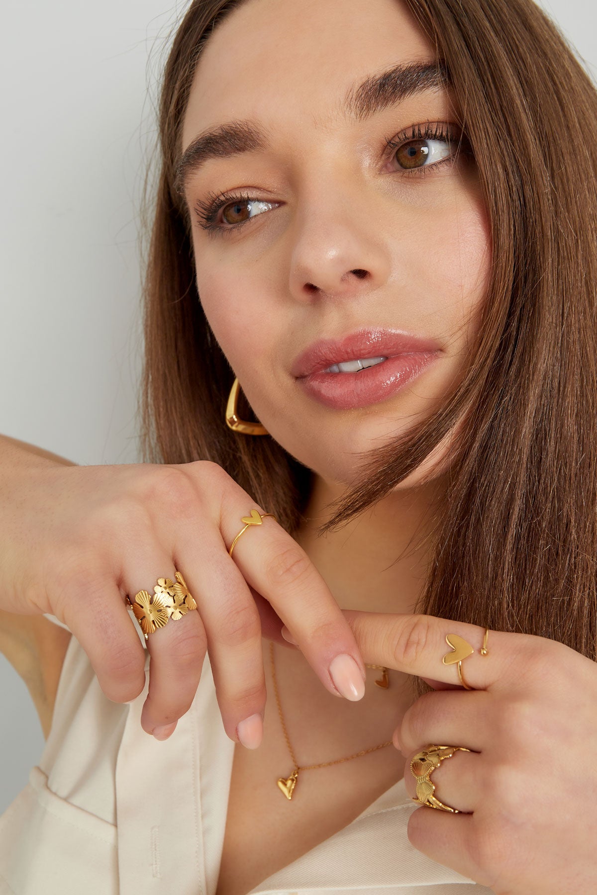 Schlichter Liebesring – Goldfarbe  - Goldfarbefarbe