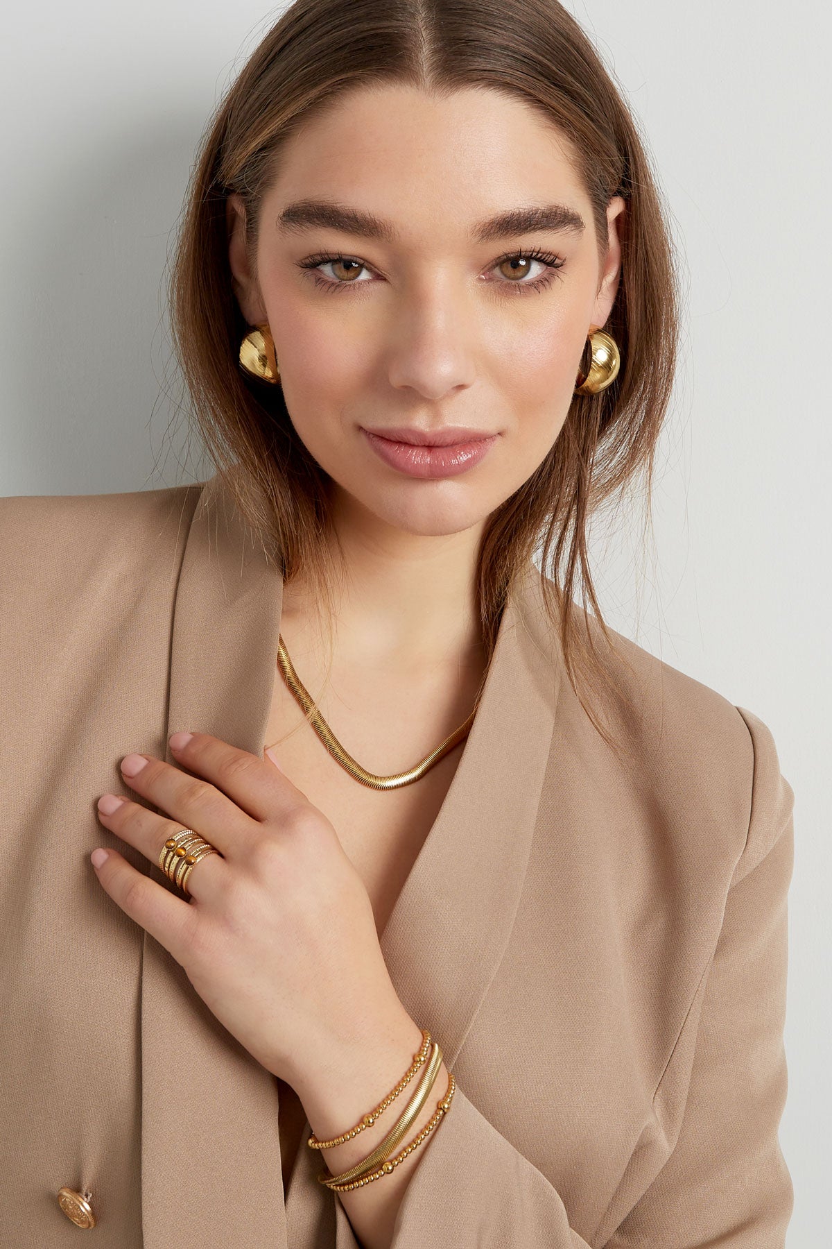 Armband Beady Goldfarbe Edelstahl