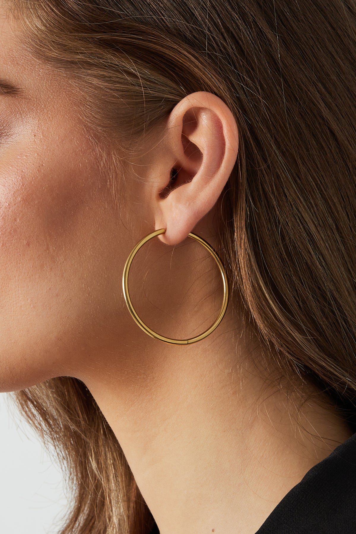 Edelstahl Ohrringe Creolen groß