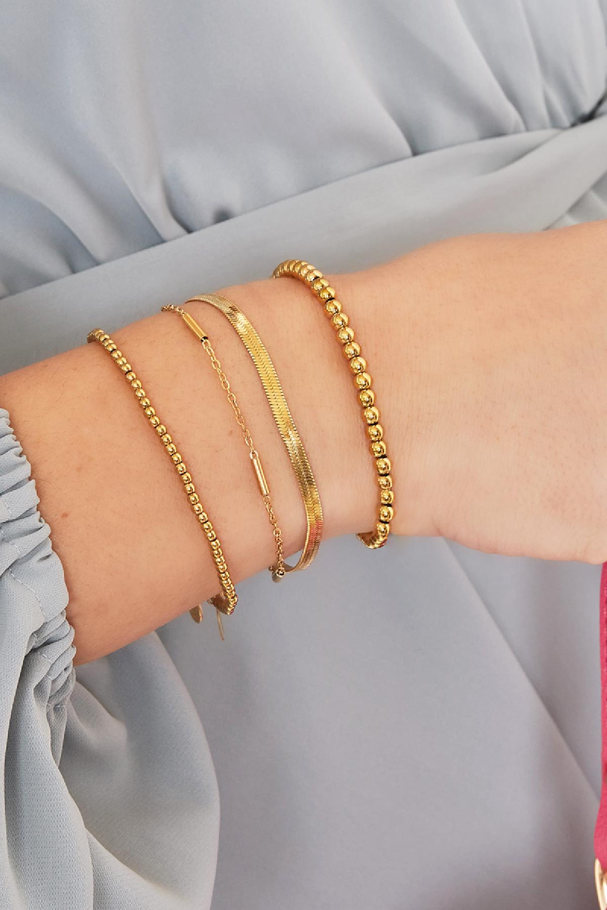 Edelstahlarmband doppelt verkettet Silber