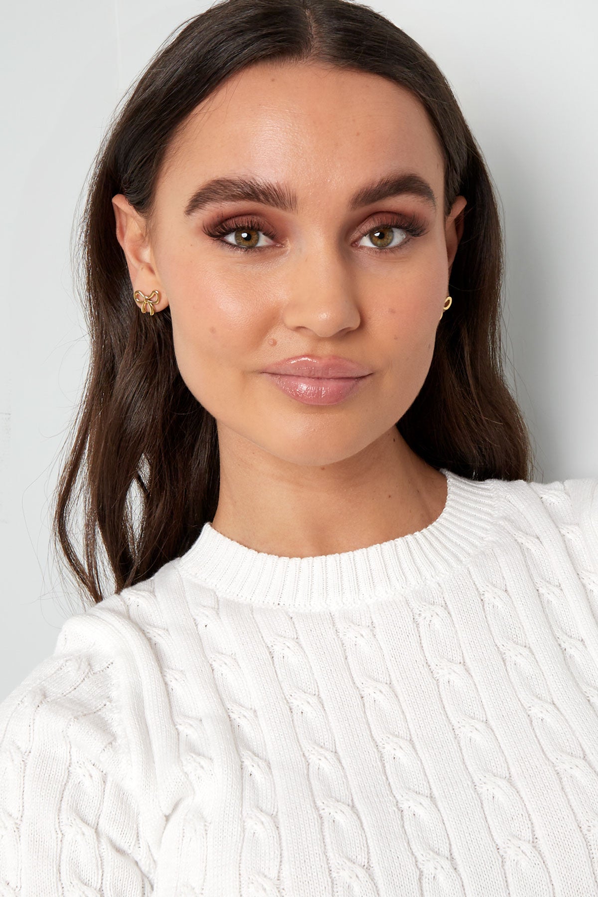 Ohrring mit Schleife aus Edelstahl 