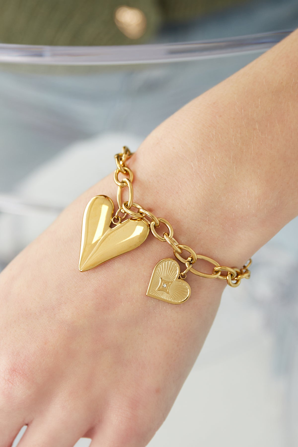 Charm-Armband Dreifachherz 