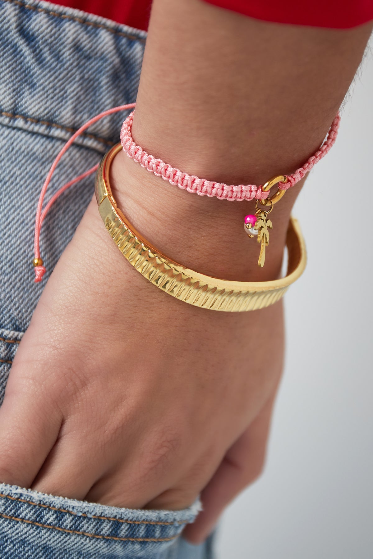 Armband mit Struktur - Goldfarben