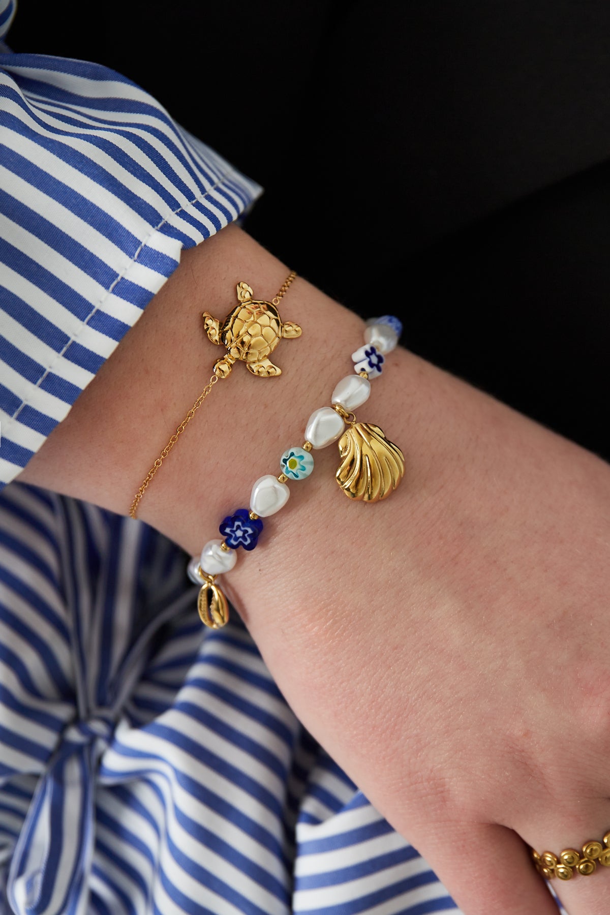 Armband Extra Meeresleben - Blaugoldfarben