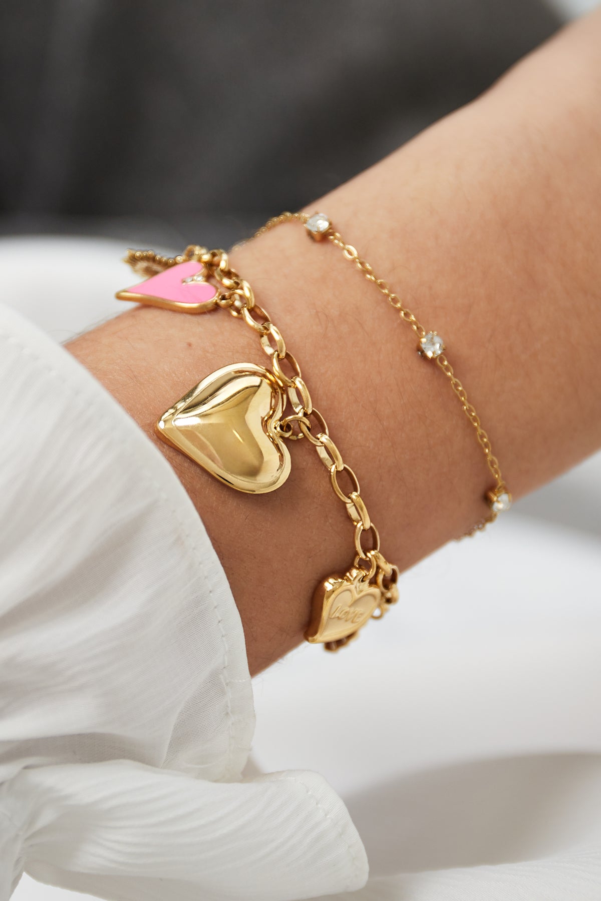 Das Love-Charm-Armband - goldfarben