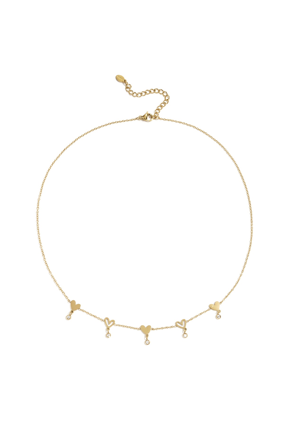 Edelstahl Kette Halsketten Herz Casual Täglich Einfache Serie frauen schmuck