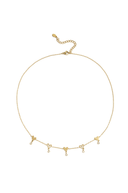 Edelstahl Kette Halsketten Herz Casual Täglich Einfache Serie frauen schmuck