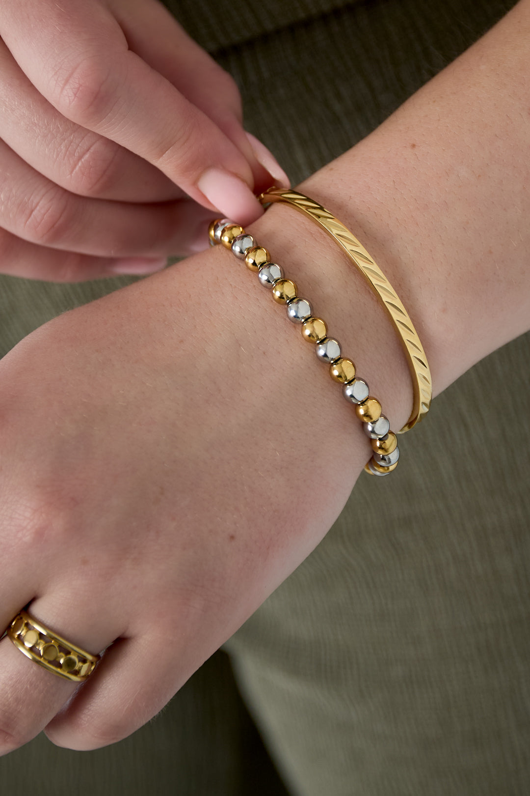 Edelstahl Armreifen Geometrisch Lässig Alltag