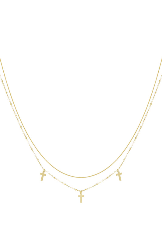   Mehrlagige Halsketten Kreuz Casual Daily Simple Series Damenschmuck