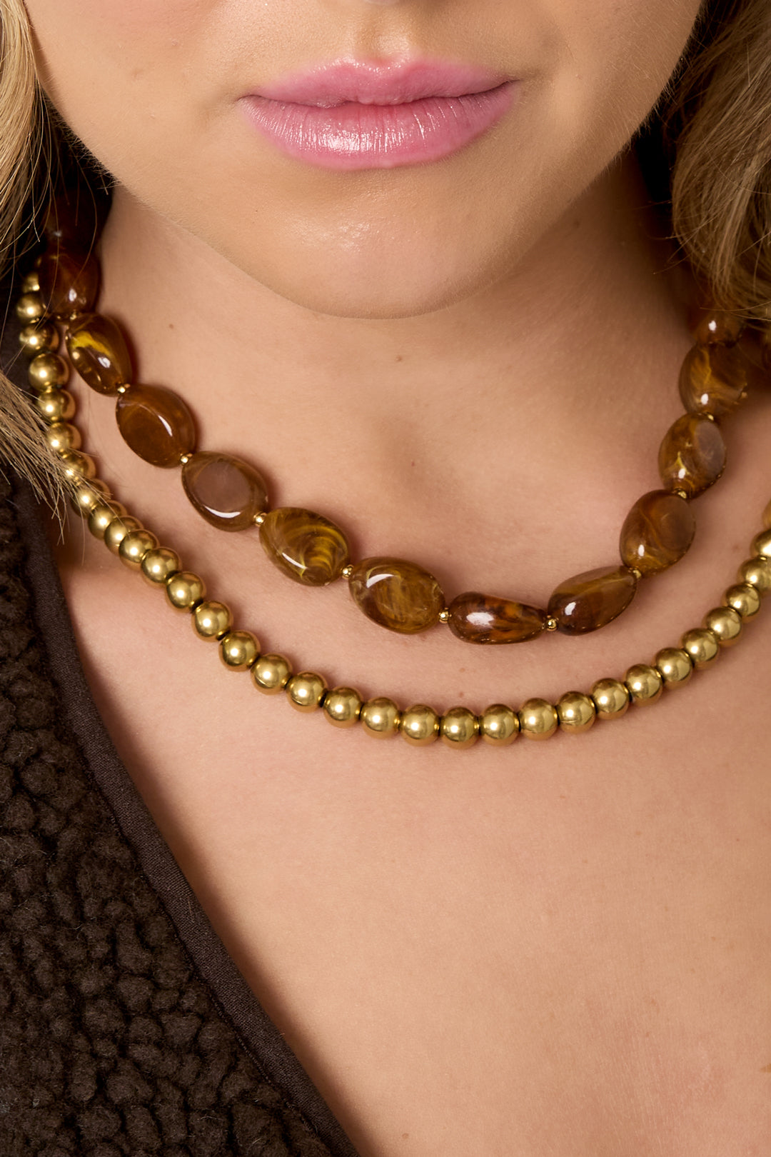 Acryl Perlen Halsketten Perlen Casual Täglich Einfache Serie frauen schmuck