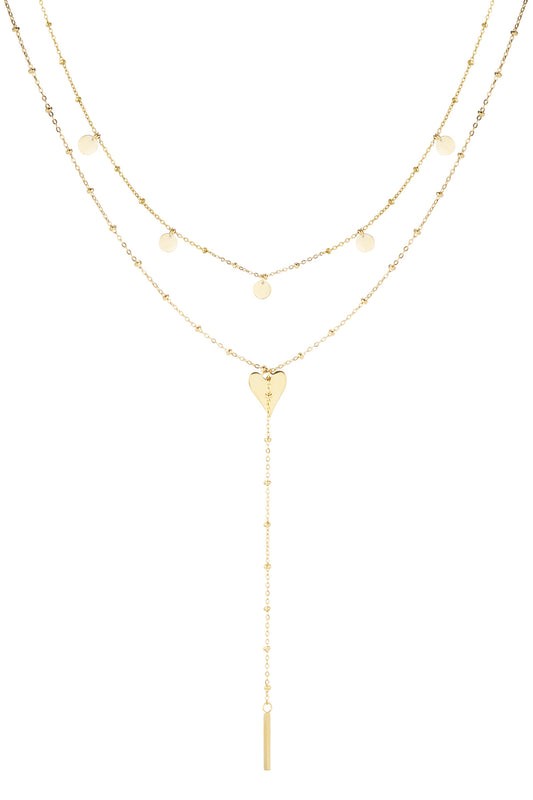 Halskette lang in der Taille mit Kreisen