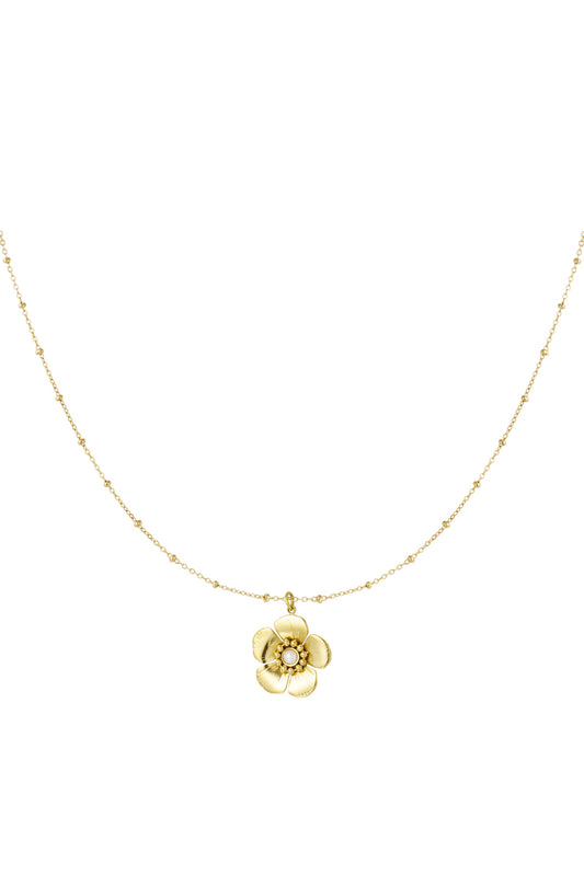 Kugelkette mit Blumenanhänger und Perle