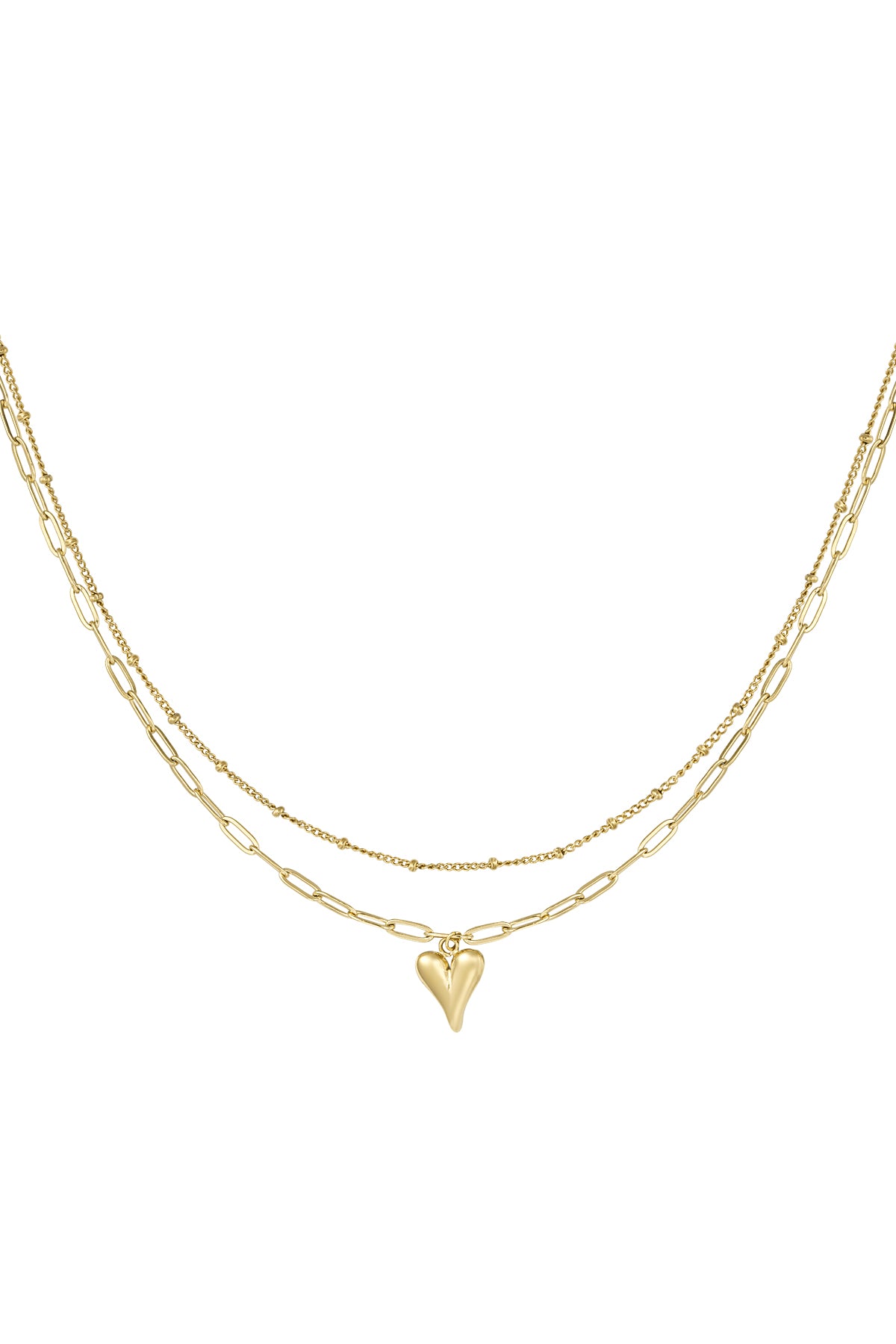 Halskette „Lovely Layers“ – Goldfarbe - Goldfarbefarbe