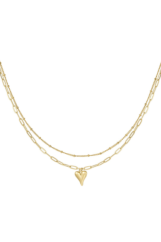 Halskette „Lovely Layers“ – Goldfarbe - Goldfarbefarbe