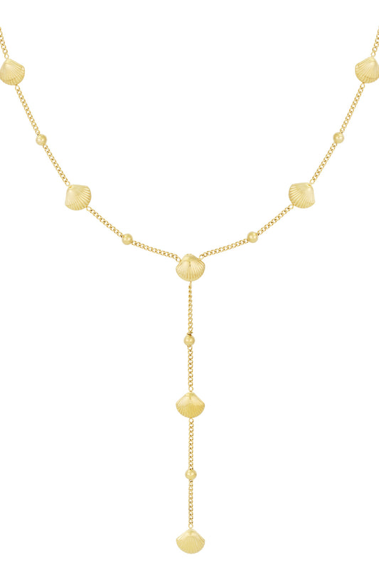 Muschel-Serenade-Halskette – Goldfarben