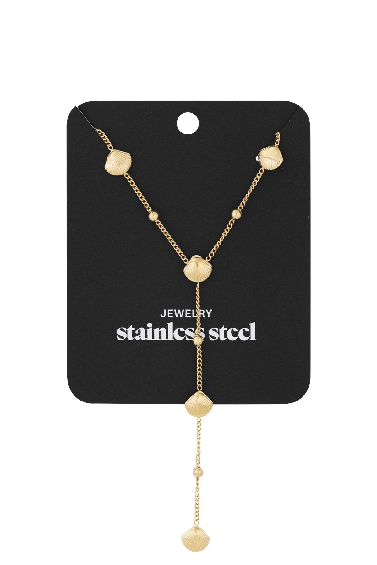 Muschel-Serenade-Halskette – Goldfarben