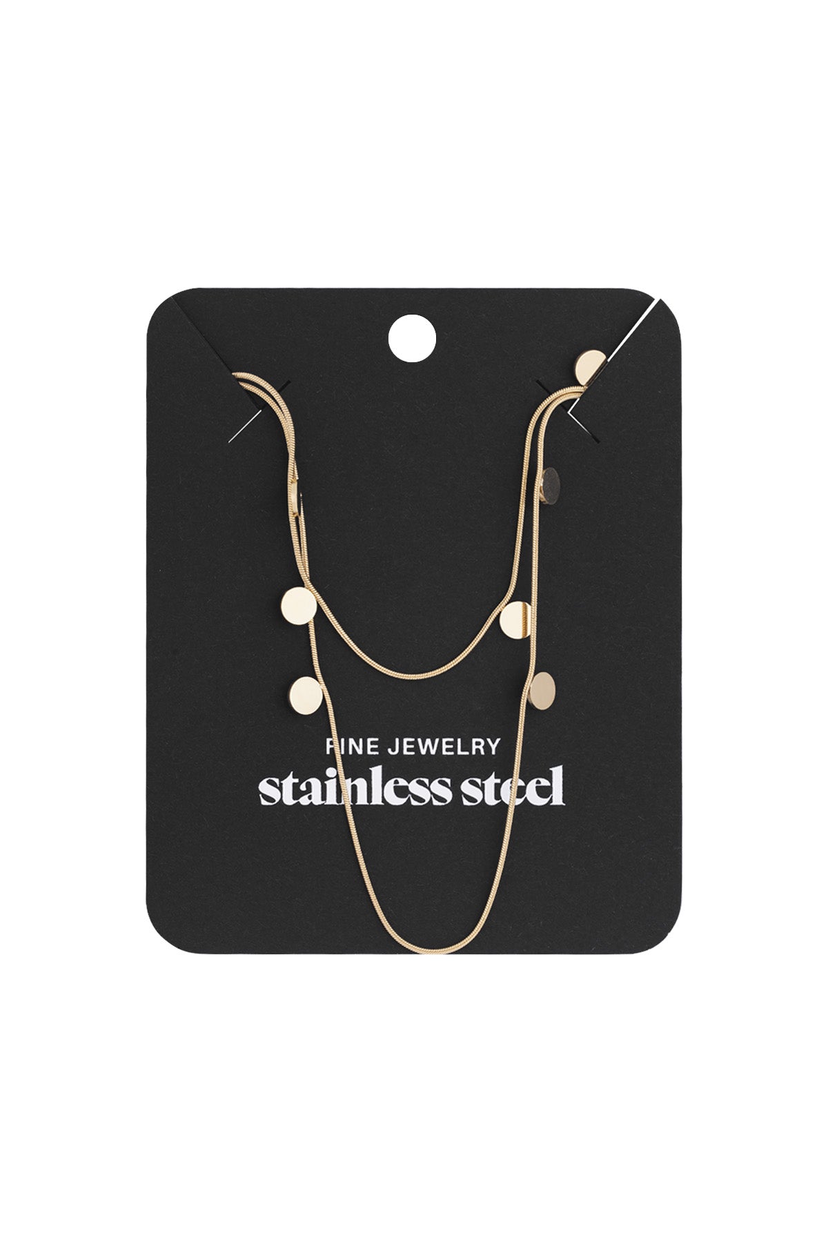 Doppelte Halskette mit Münzen - Goldfarben