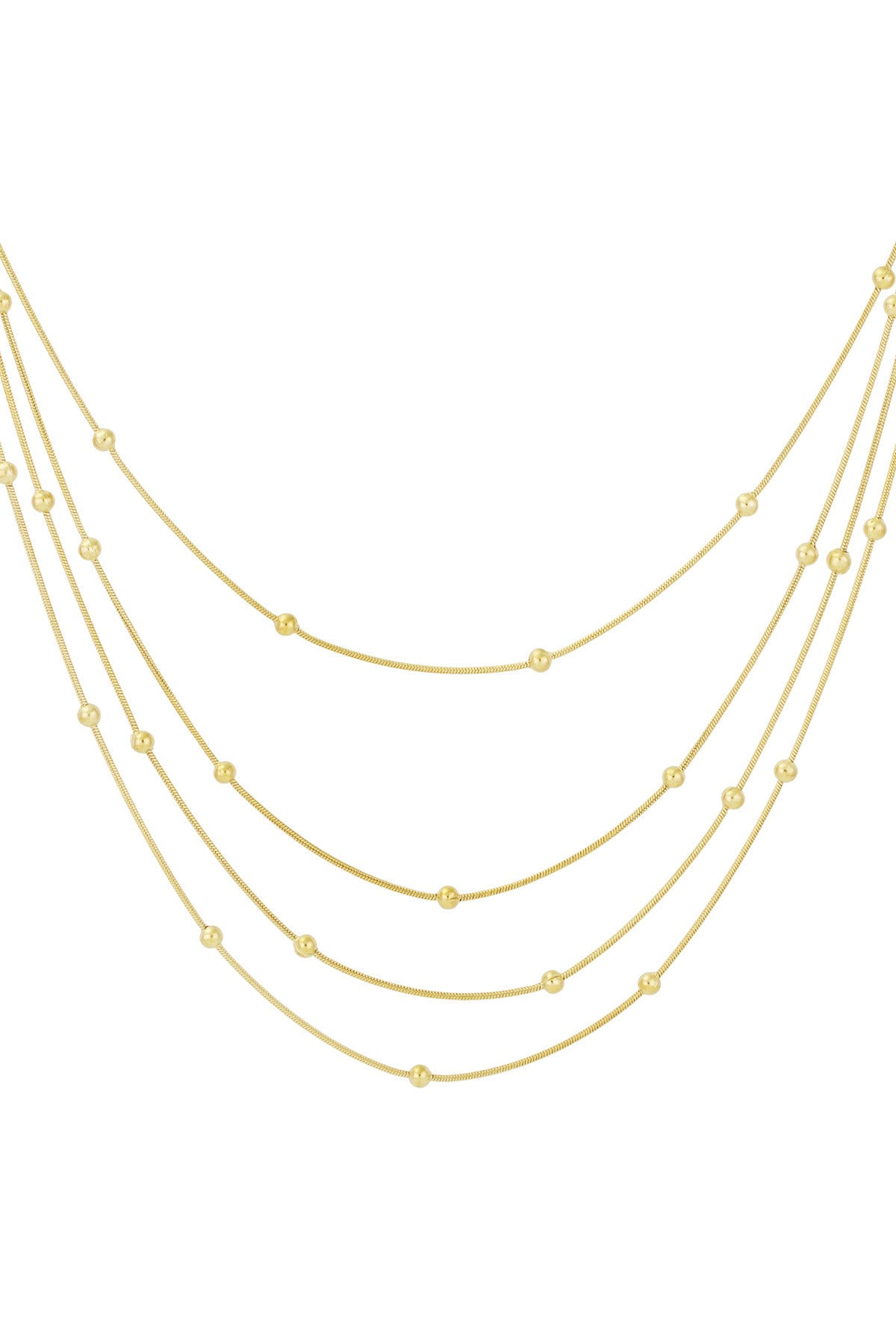 Gepunktete Lagen-Halskette – Goldfarben