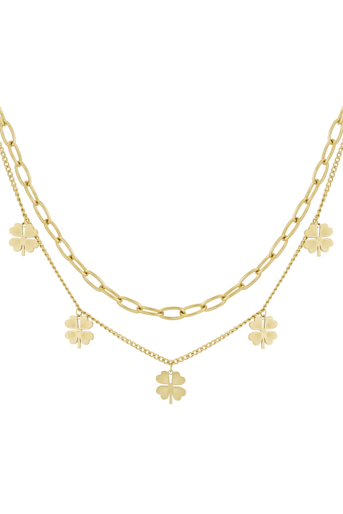 Mehrreihige Glückskette - Goldfarben