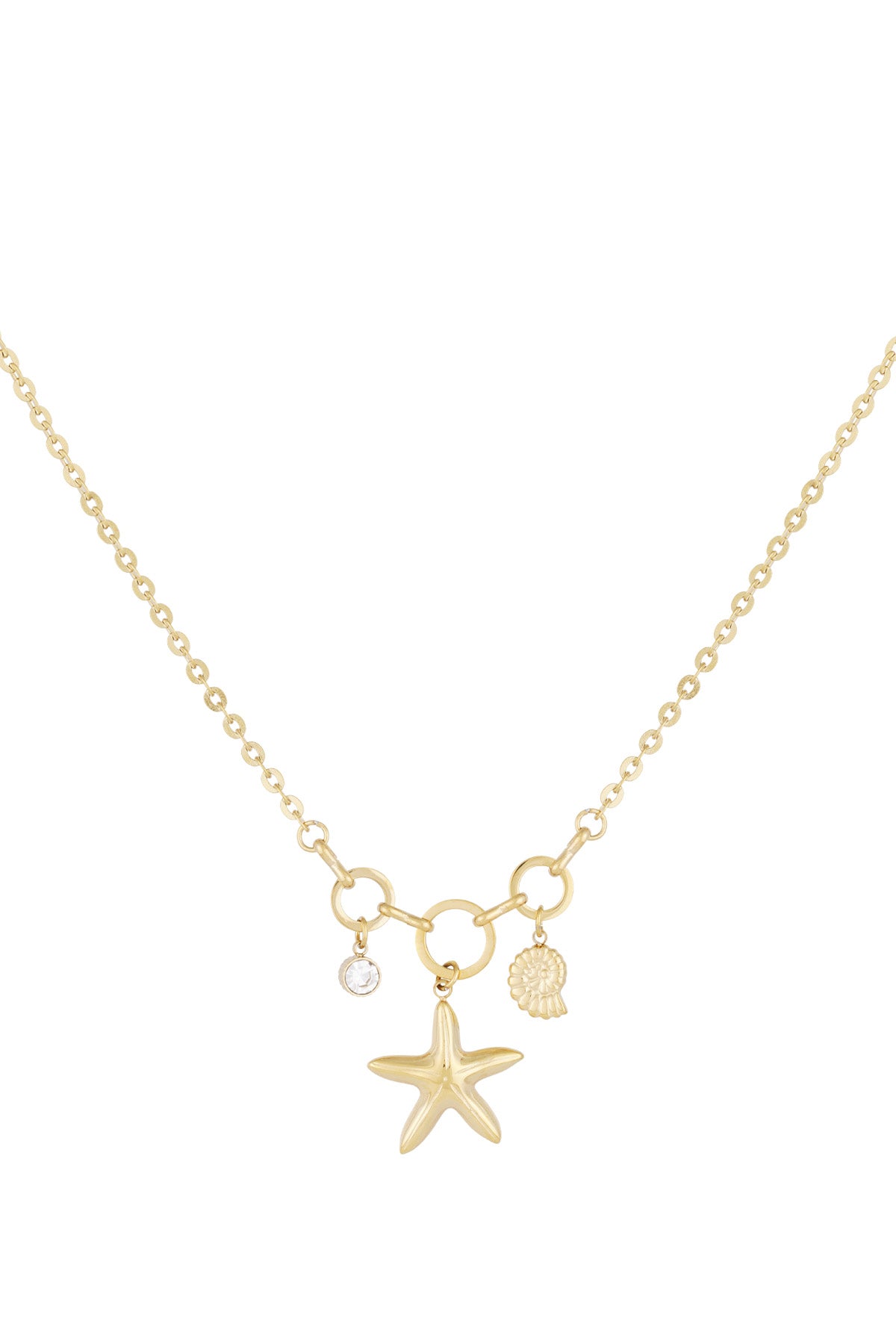 Charm-Halskette „I Sea You“ – Goldfarben