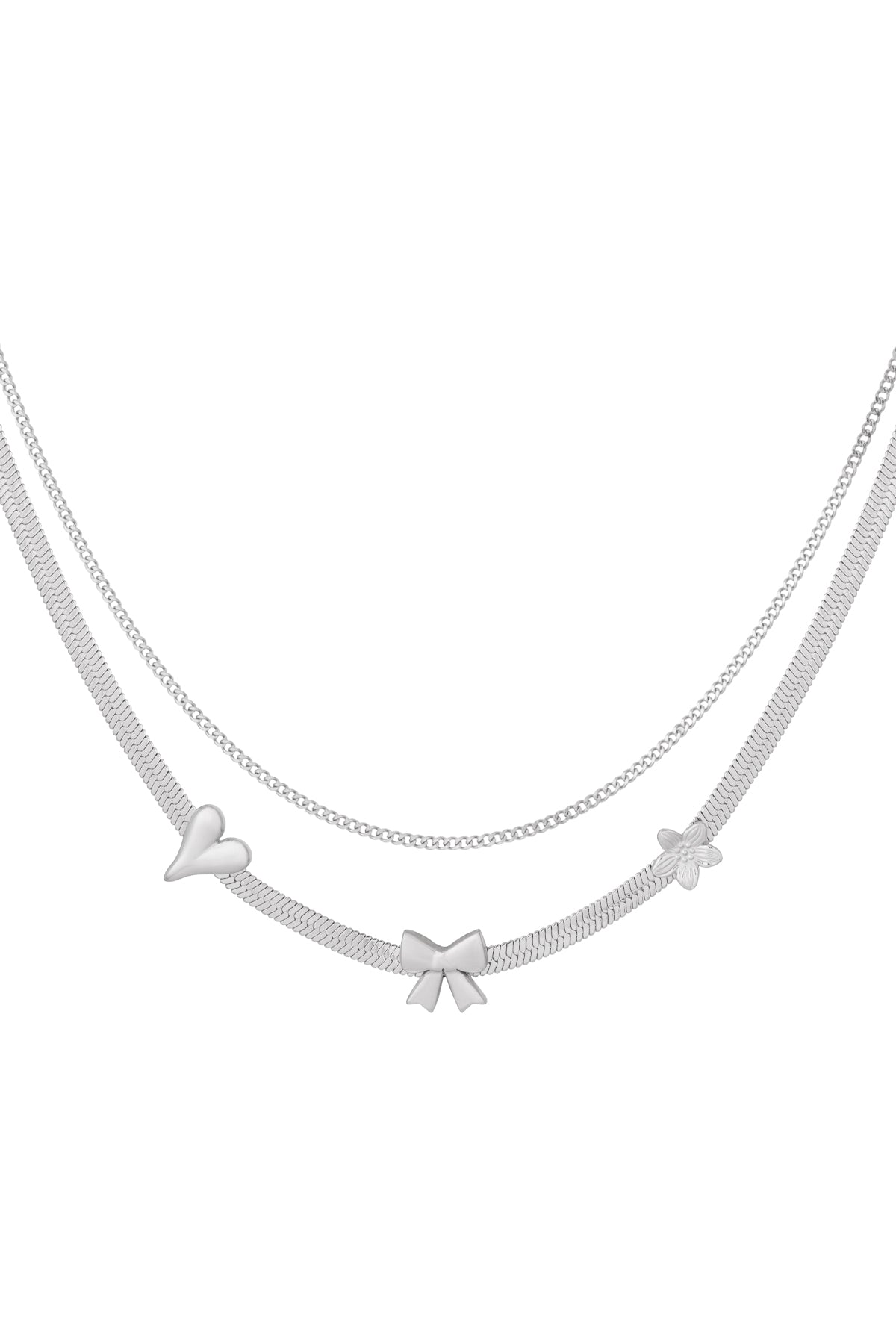 Sommerliebe-Halskette – Silberfarben