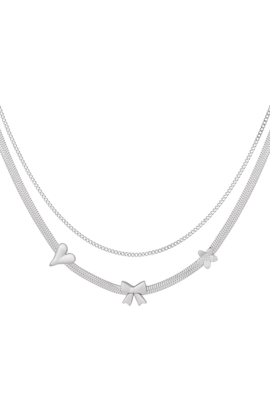 Sommerliebe-Halskette – Silberfarben