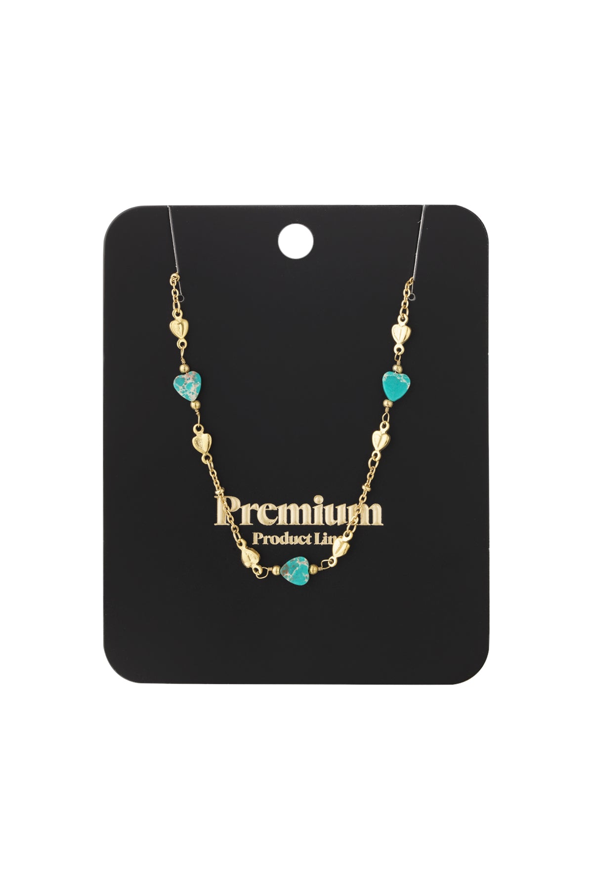 Halskette „Embrace the love“ – Farbe Grün und Gold