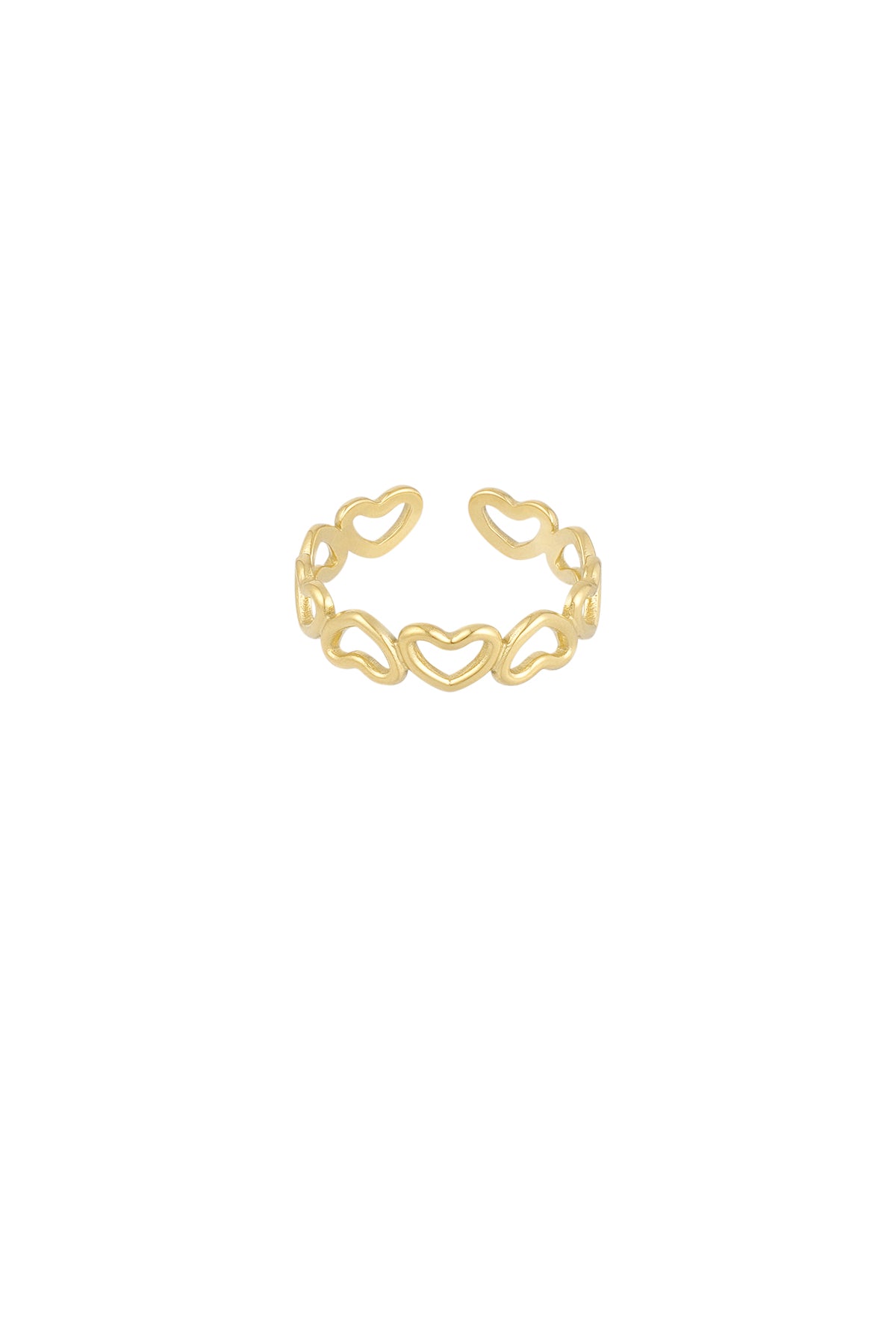 Ring „Love“ – Goldfarbe  - Goldfarbefarbe