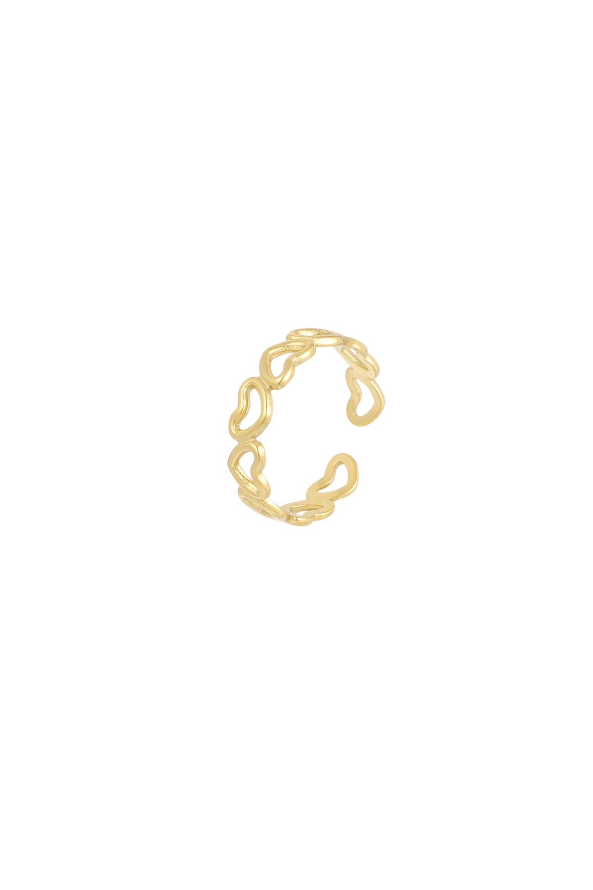 Ring „Love“ – Goldfarbe  - Goldfarbefarbe