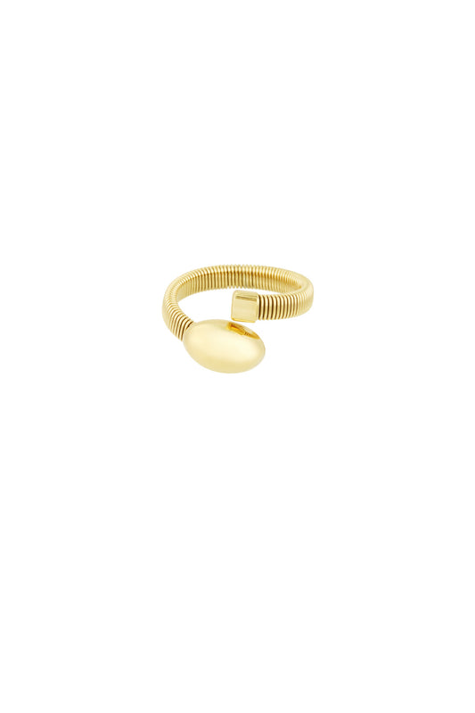 Funky Dot Ring - Goldfarben