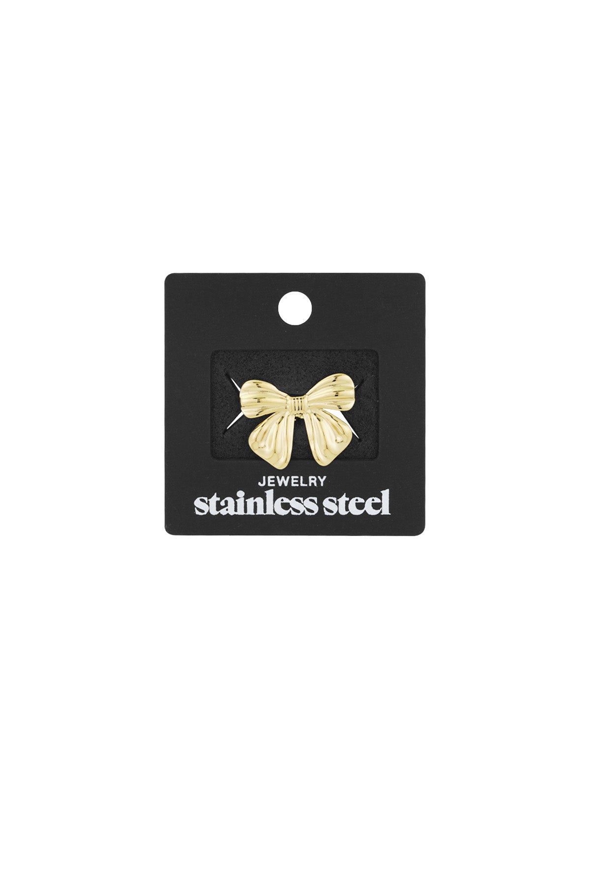 Brosche einfache Schleife - Goldfarben