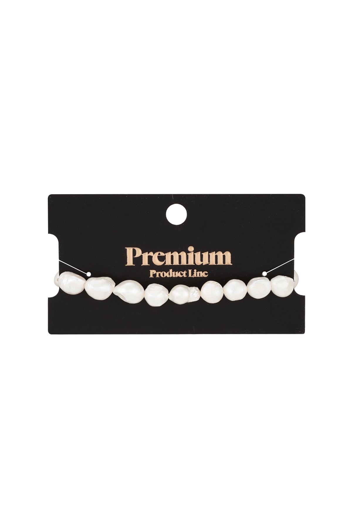 Armband Perle Herzverschluss Goldfarbe Edelstahl