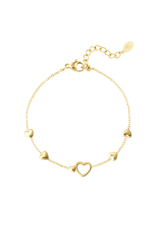 Armband „All you need is love“ – Goldfarbe - Goldfarbefarbe