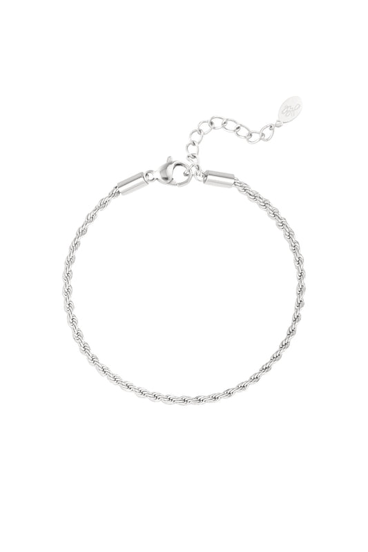 Armband Jasseron gedreht schmal - Silber - 2,0 MM