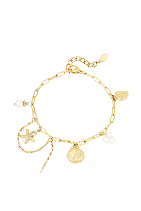 Ozeanschatz-Armband - Goldfarben