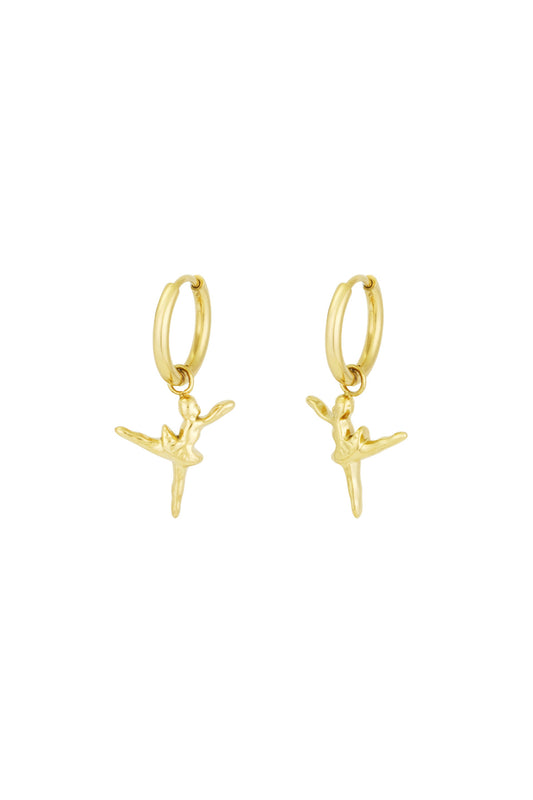 Ballett-Ohrringe - Goldfarben