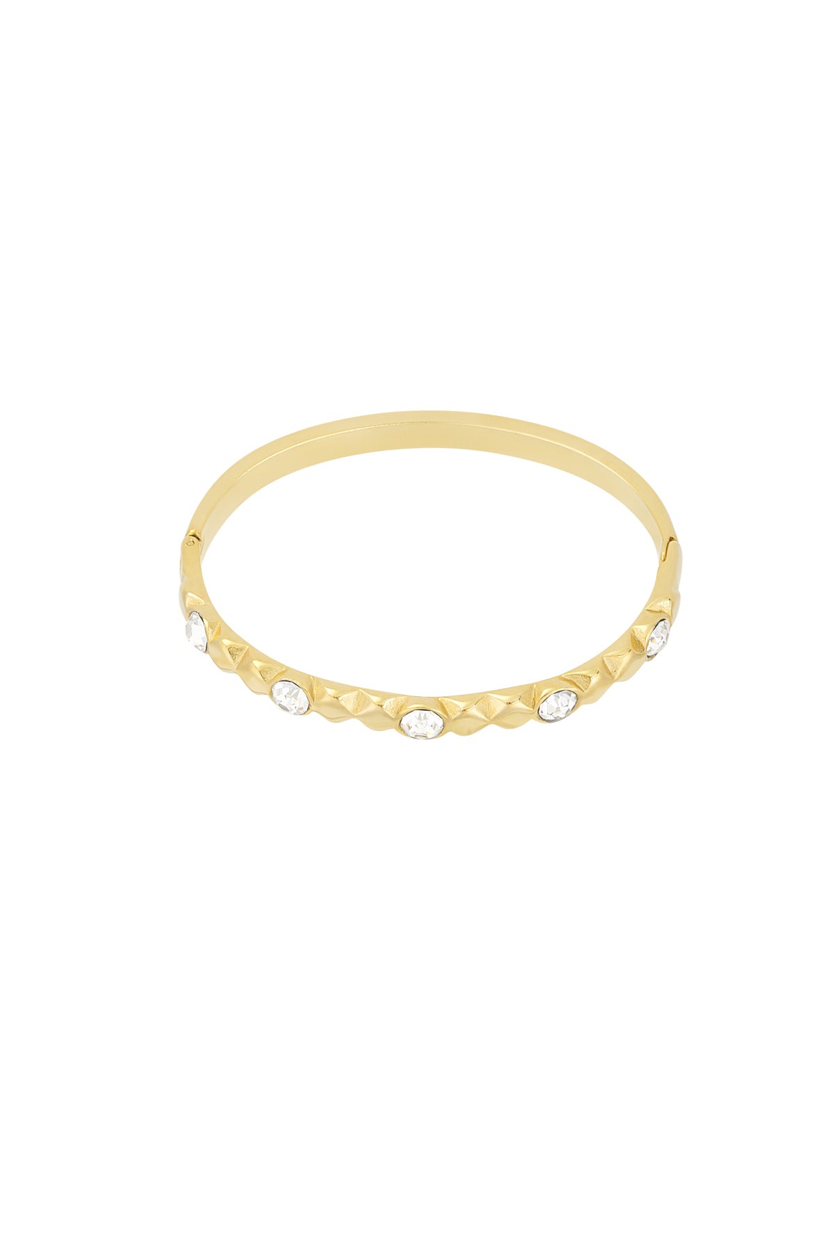 Diamantreliefarmband - Goldfarben
