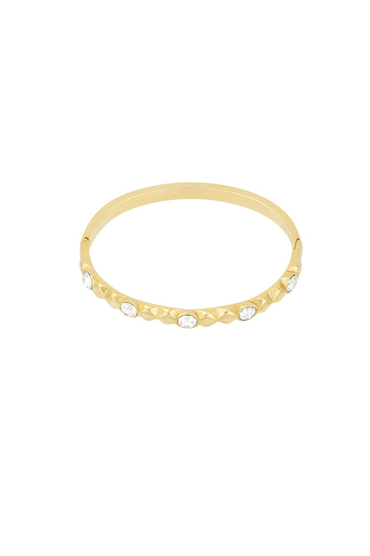 Diamantreliefarmband - Goldfarben