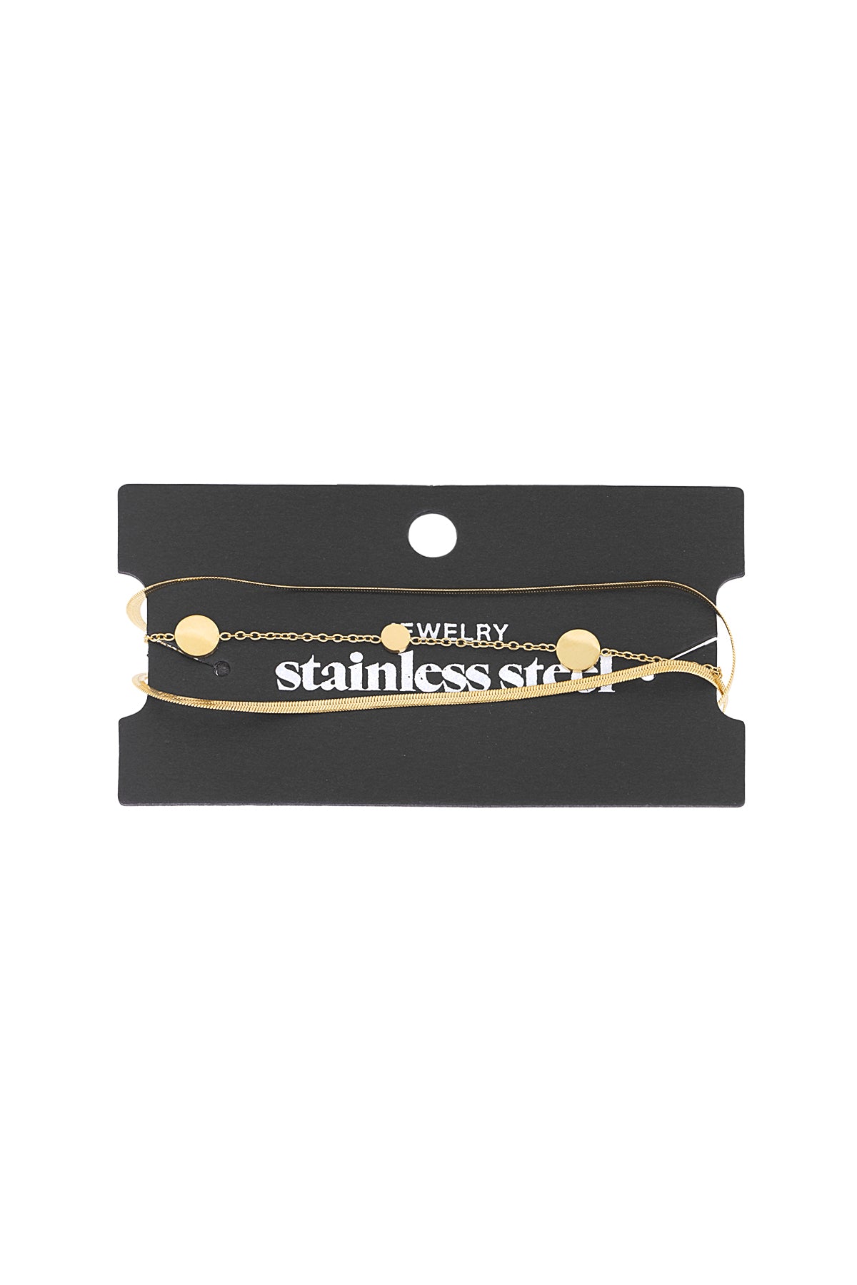 Doppeltes Münzarmband - Goldfarben