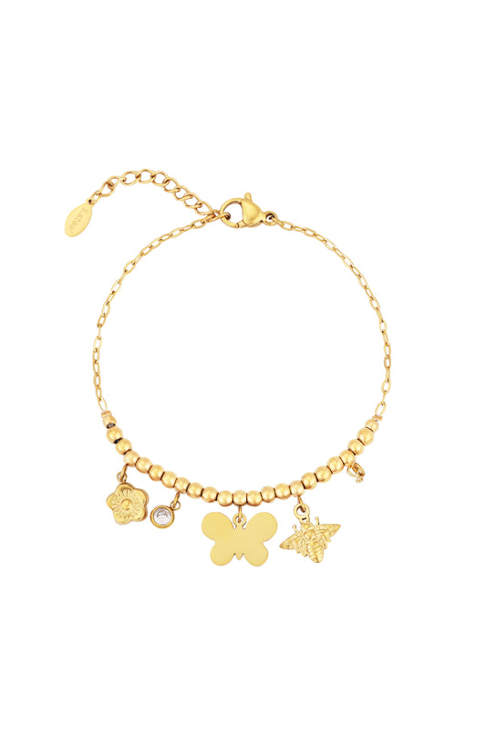 Butterfly Bliss Armband - Goldfarben