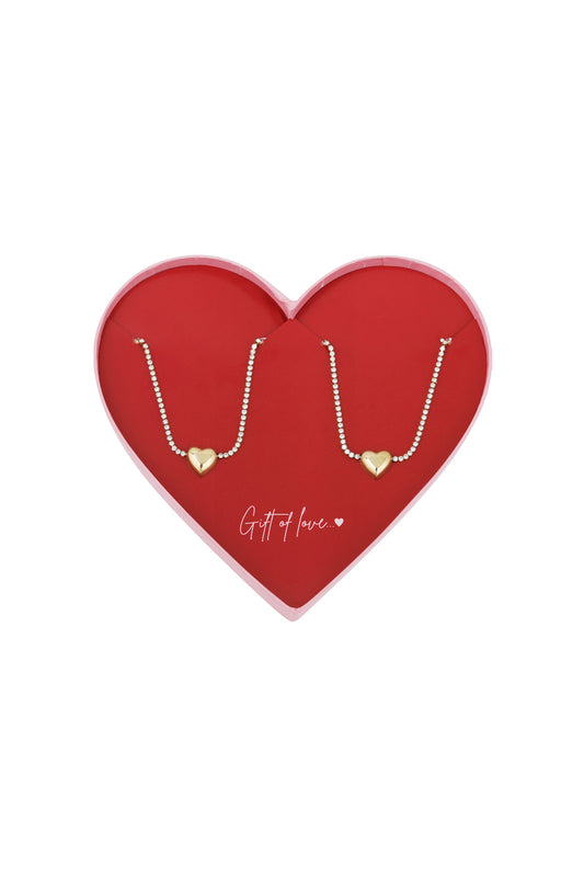 Geschenk der Liebe Herzarmband aus Edelstahl - Goldfarben