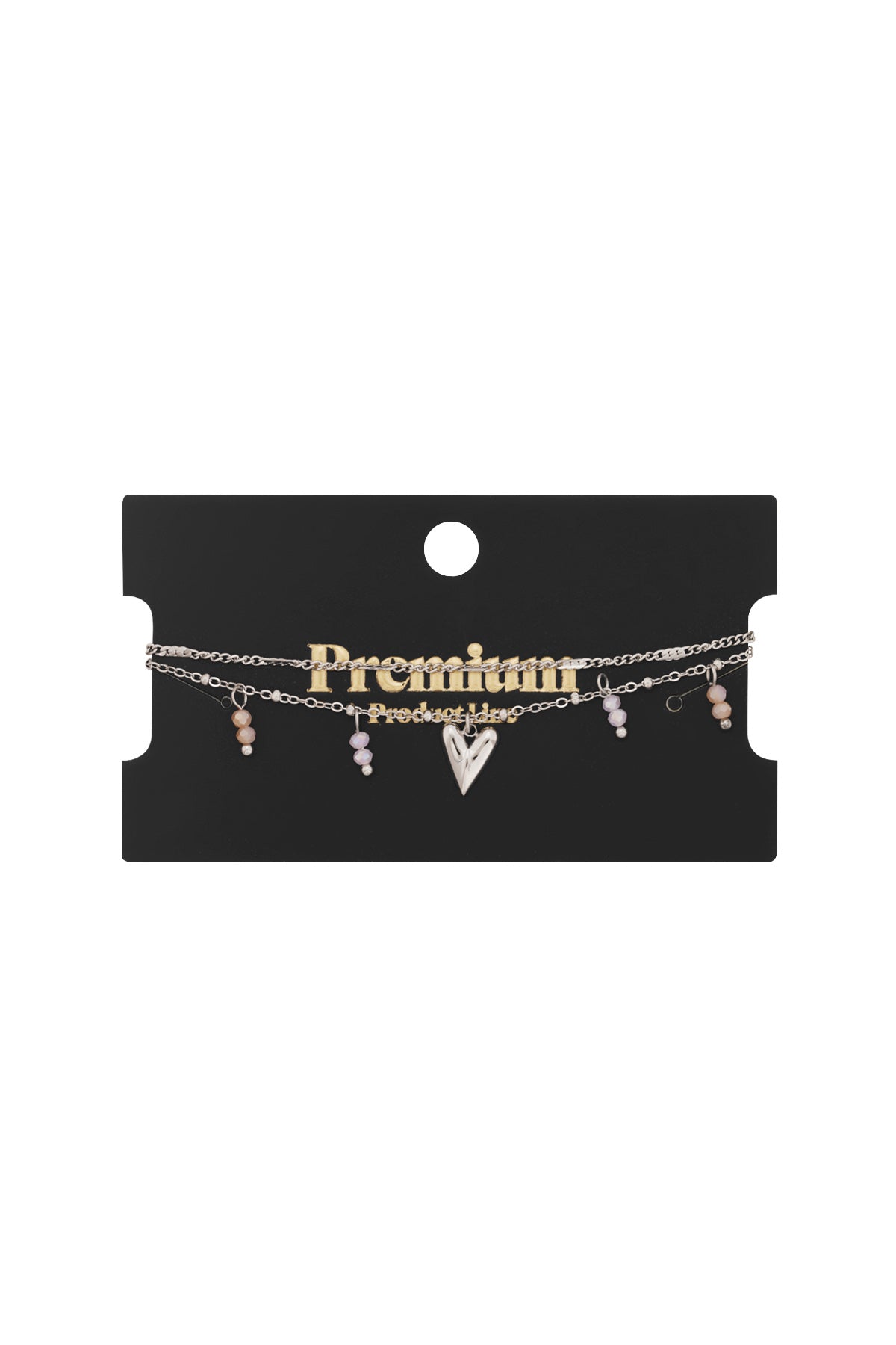 Doppeltes Liebesarmband - Silberfarben