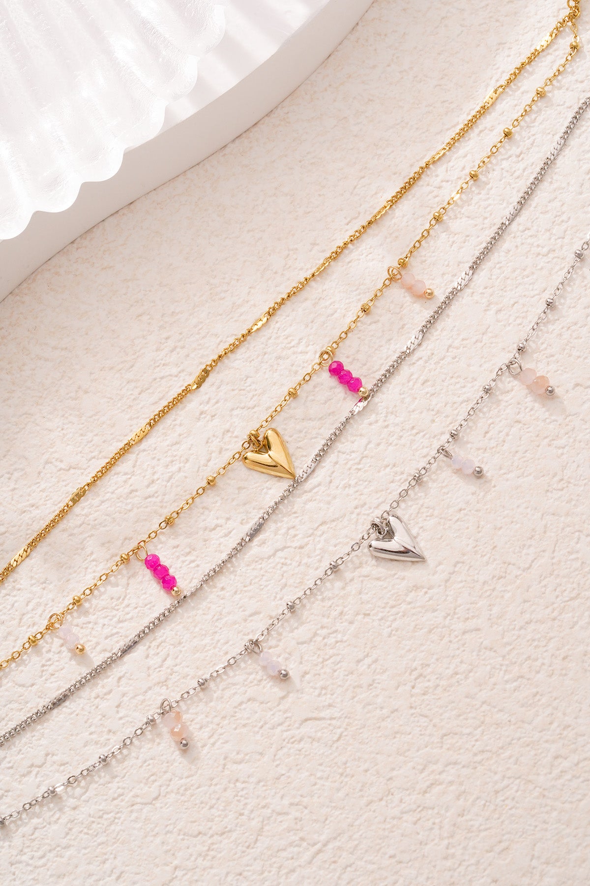 Doppeltes Liebesarmband - Silberfarben